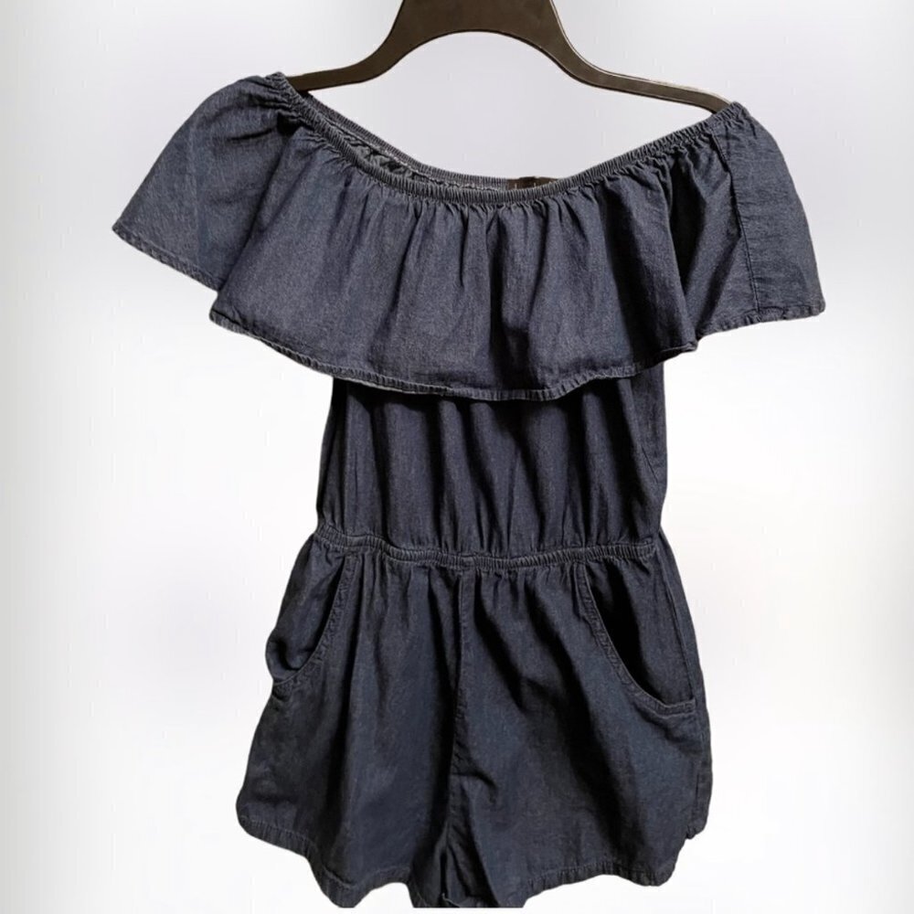 Derek Heart Women's Junior's Off the Shoulder Romper